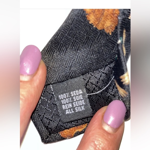 Vintage DUCK Lab retriever DOG HUNTING neck tie NEW Black SILK USA made DAD OS - Picture 6 of 12